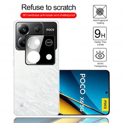 3D Curved Tempered Glass Camera protective Case For Xiaomi Poco X6 Poko Little X6 X 6 6X PocoX6 5G 6.67 inches Rear Lens Cover