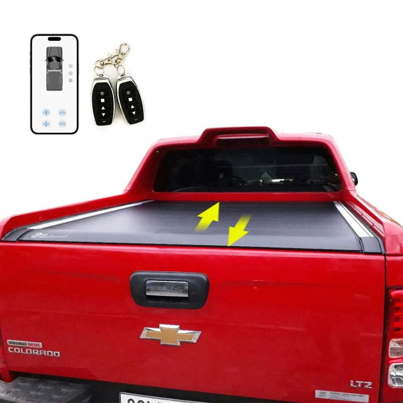 Zolionwil Electric Truck Hard Power Retractable Tonneau Cover for Chevrolet Colorado Silverado 1500/2500/3500