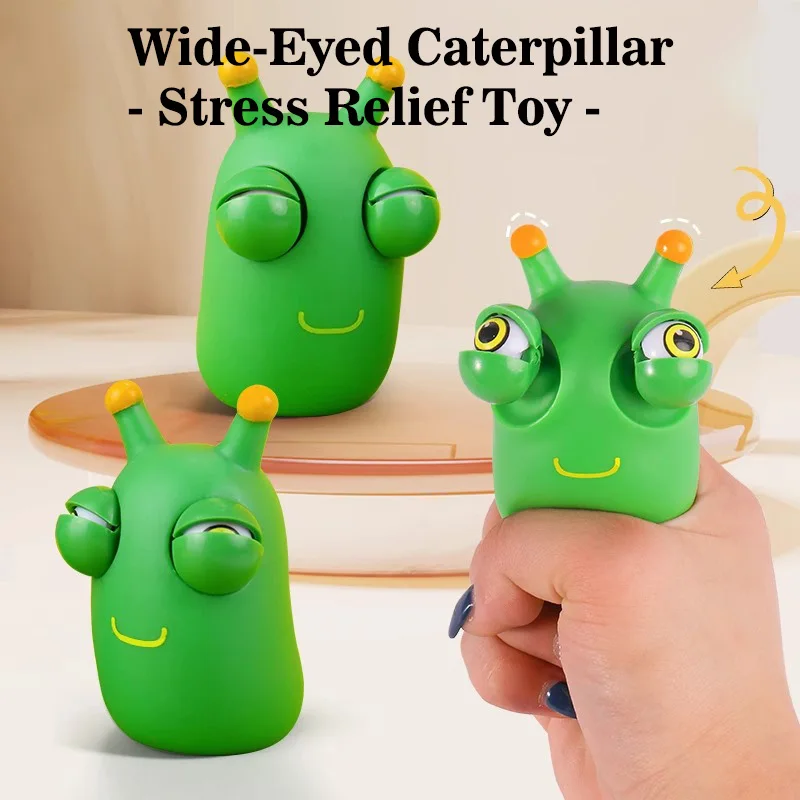 NOW ENJOY антистресс Green Worm Eye Popping Squeeze Fidget Toys  Weird Stuff Funny Gadget Novelty Juguetes Antiestrés Ansiedad