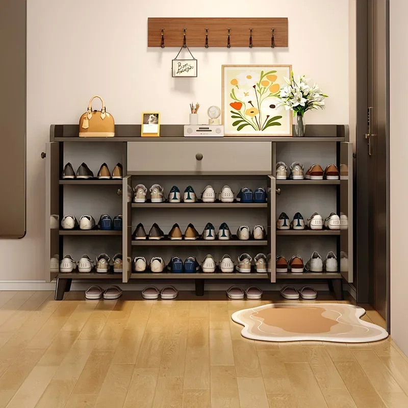 Shoe Cabinets Cross-border Hot-selling Light Luxury Door Cabinets Integrated Storage Large-capacity Storagesturdy And Durable