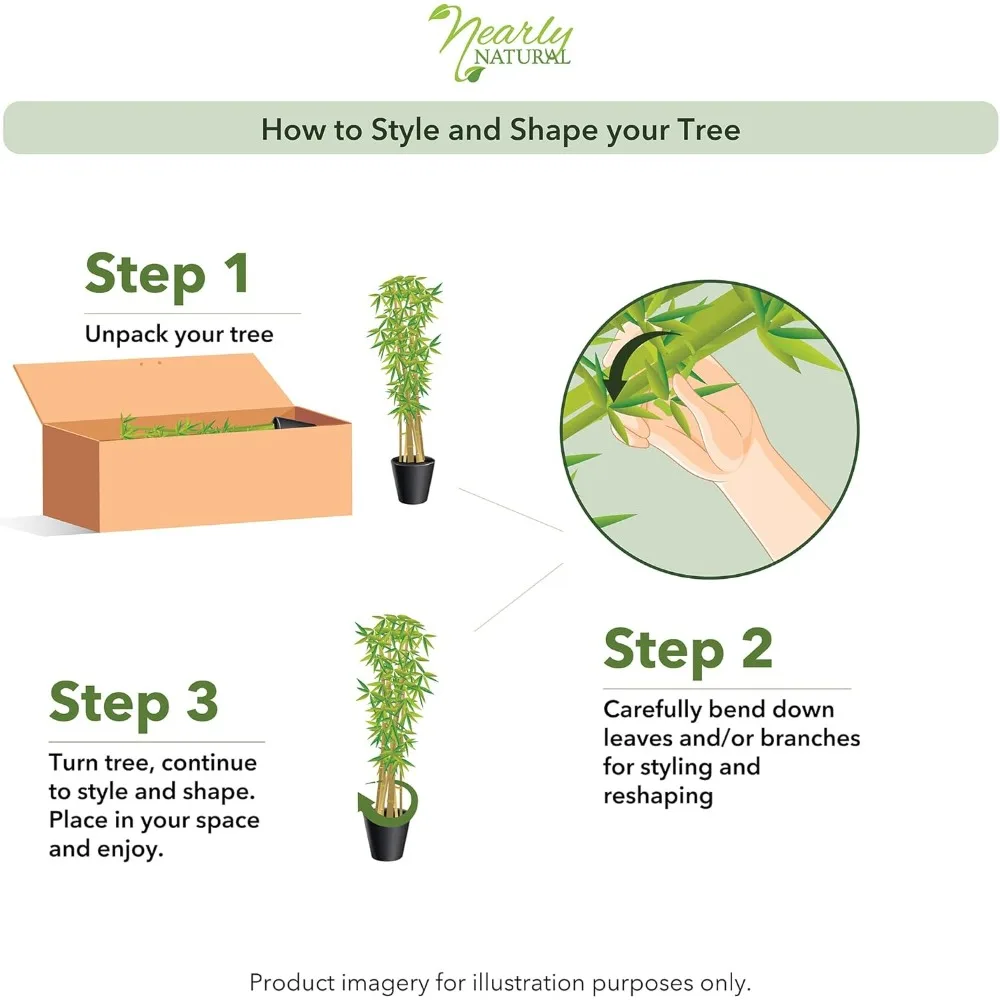 نبات صناعي لديكور المنزل الداخلي بطول 6 أقدام مع 1000 أوراق واقعية في وعاء أسود #2