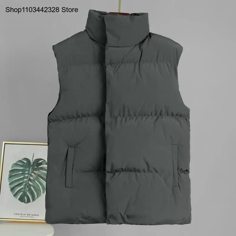 Cotton Jacket, Vest European and American Autumn and Winter New Style, Commuting Loose Sports Casual Vest, Cotton Jacket