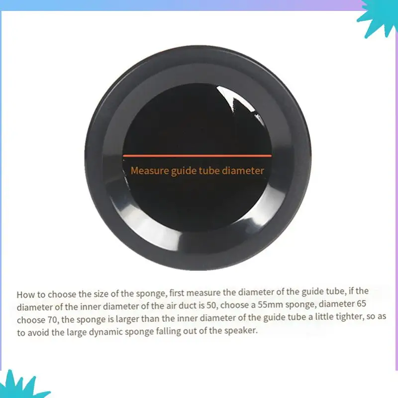 ABZW 4 ชิ้นฟองน้ําปลั๊กสําหรับลําโพงพอร์ตหลอด Bass Reflex หลอดลําโพงวูฟเฟอร์ Vent Bass Phase 53X50 มิลลิเมตร