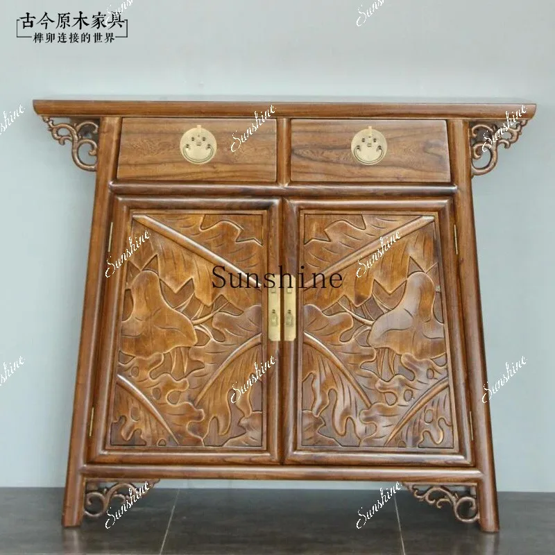 

Log style porch Buddha cabinet CB241-1C Chinese decorative storage simple and modern FT