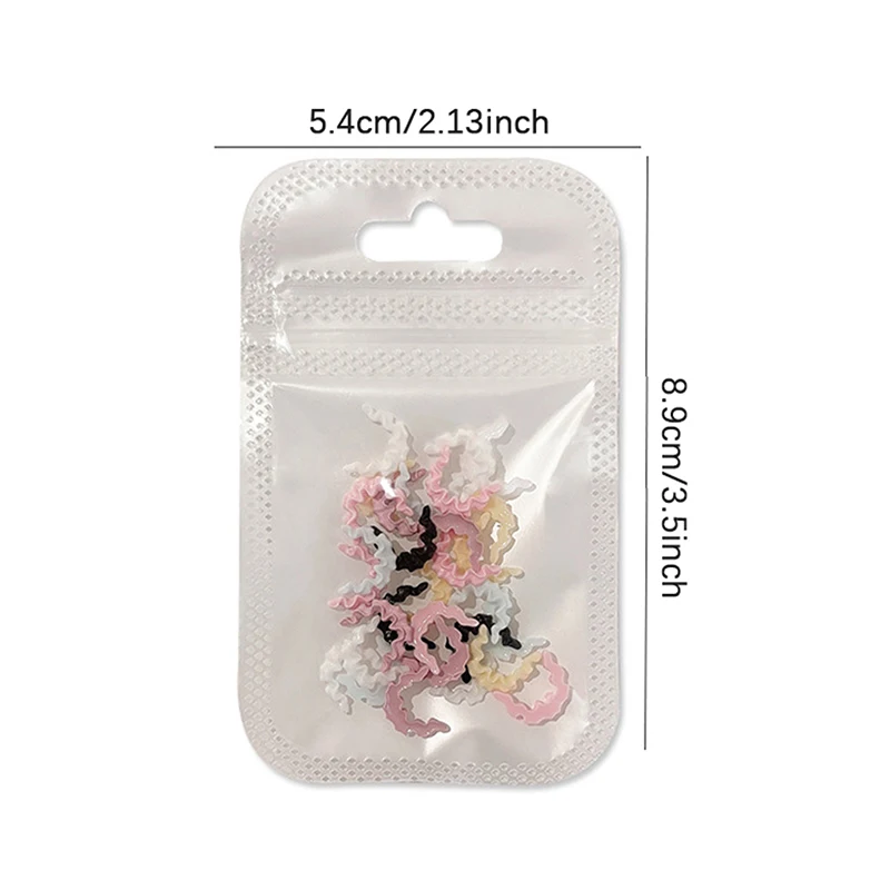 30 قطعة مختلط الألوان لينة ثلاثية الأبعاد الراتنج الفرنسية مسمار الفن الدانتيل تقليم تنورة هيم السحر اكسسوارات ل مانيكير الأظافر لوازم الديكور