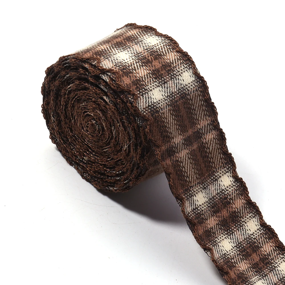 3 yards/lot 4 cm Mit Wellenrand Britischen Stil Plaid Bänder Für Schmuck Machen DIY Geschenke Verpackung Verpackung adrette Fliege – Detail 7