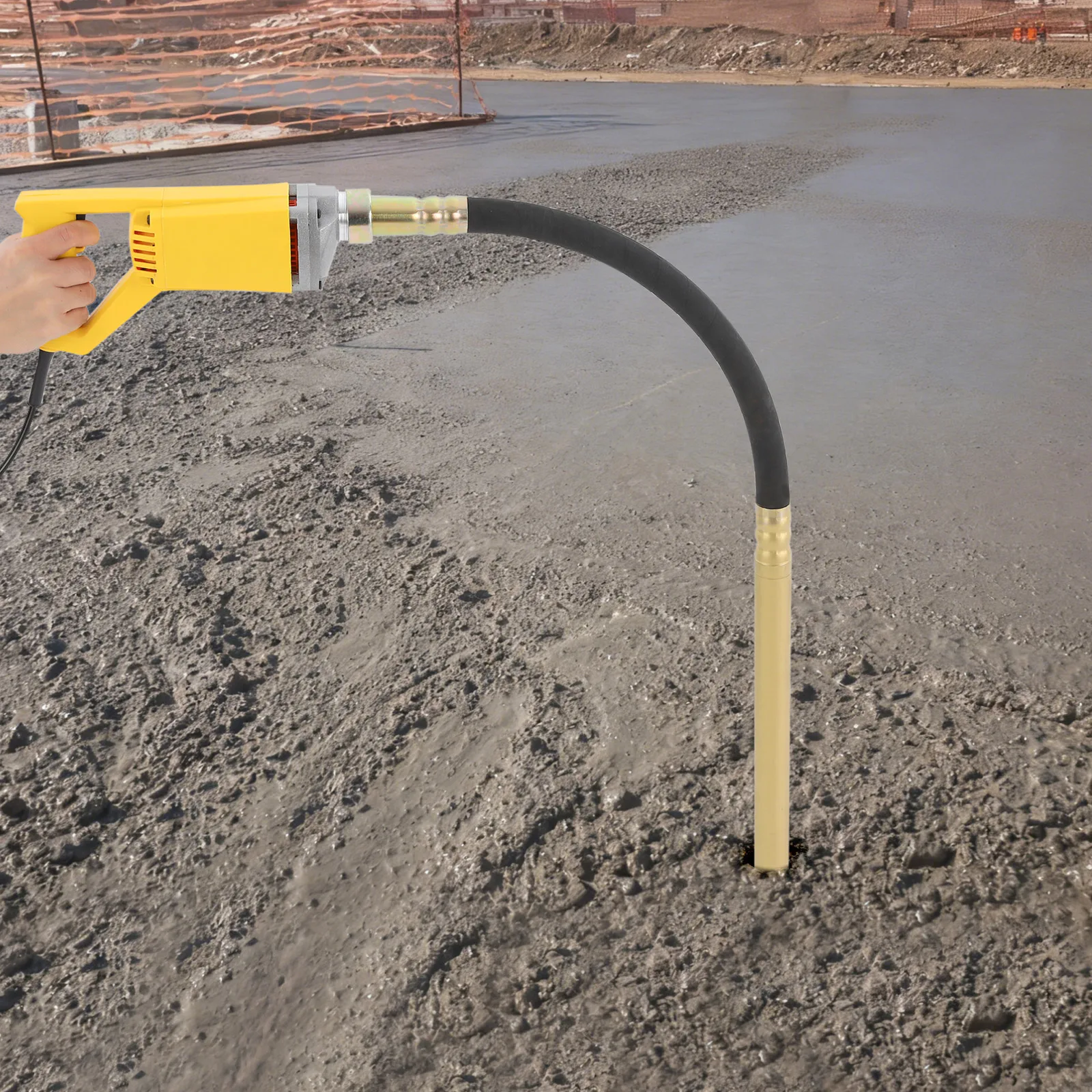 Strumento vibrante per calcestruzzo portatile da 800 W, vibratore per calcestruzzo, vibrazione del cemento 4500 giri/min per la costruzione di tunnel, ponti, strade