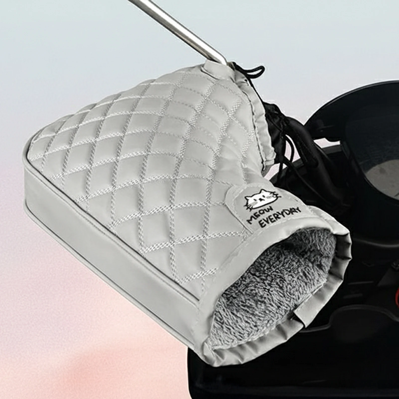 

Outdoor Warm Handlebar Gloves Winter Thickened Plush Mittens For Electric Bike Motorcycle Bicycle Windproof Riding Gloves