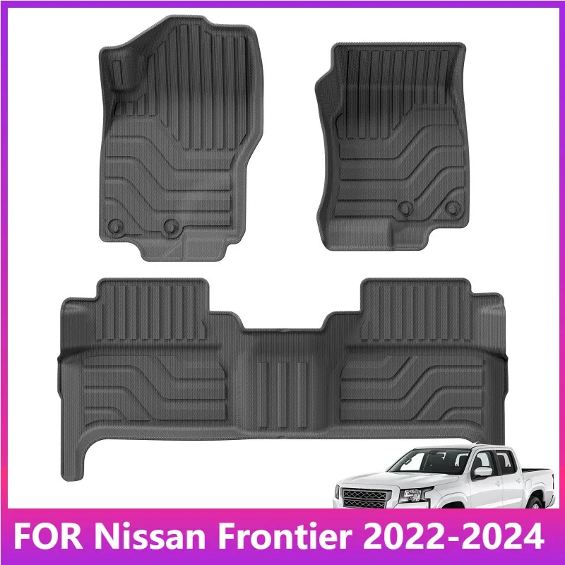 

Для 2022 2023 2024 Nissan Frontier Автомобильные коврики Повседневная напольная подкладка TPE 3D Коврик для ног Черный Левый Руль Черный