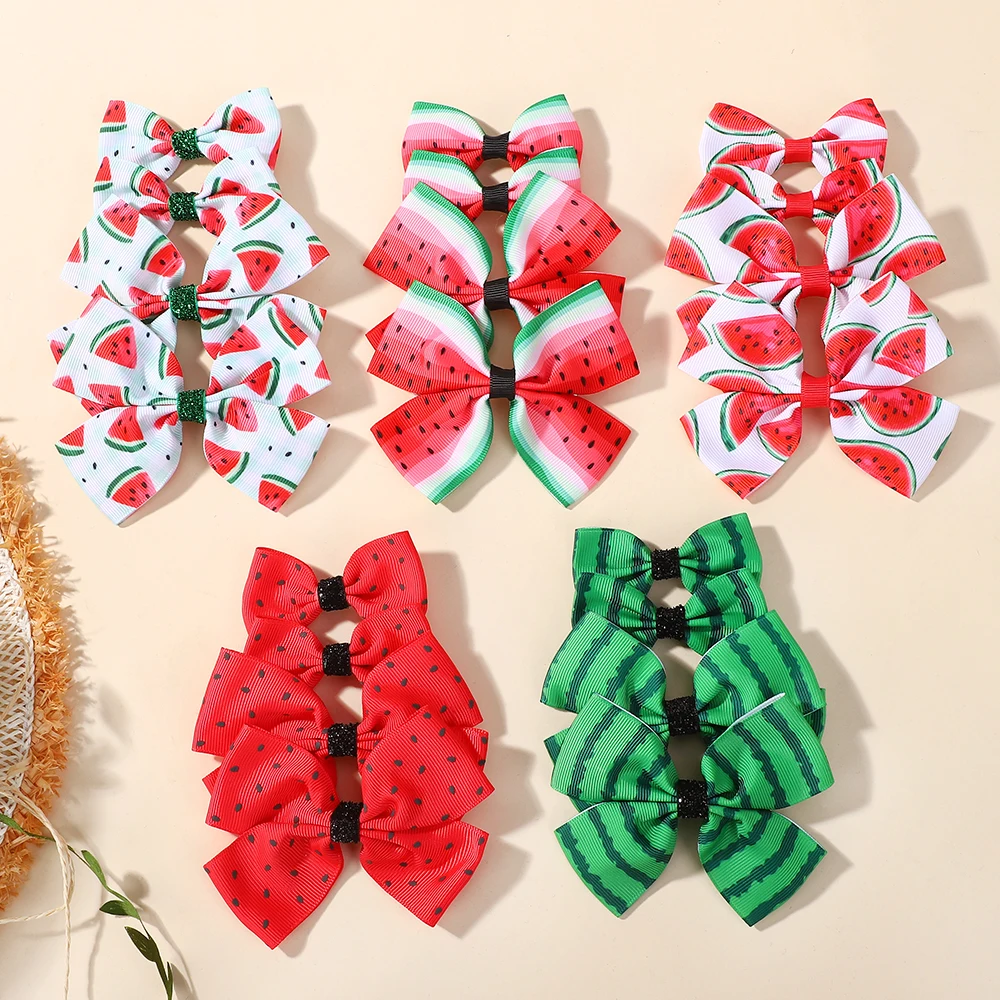 Juego de 4 Uds de pinzas para el pelo de sandía de verano para niños, accesorios para el cabello para niñas, tocados para vacaciones en la playa turística, horquillas