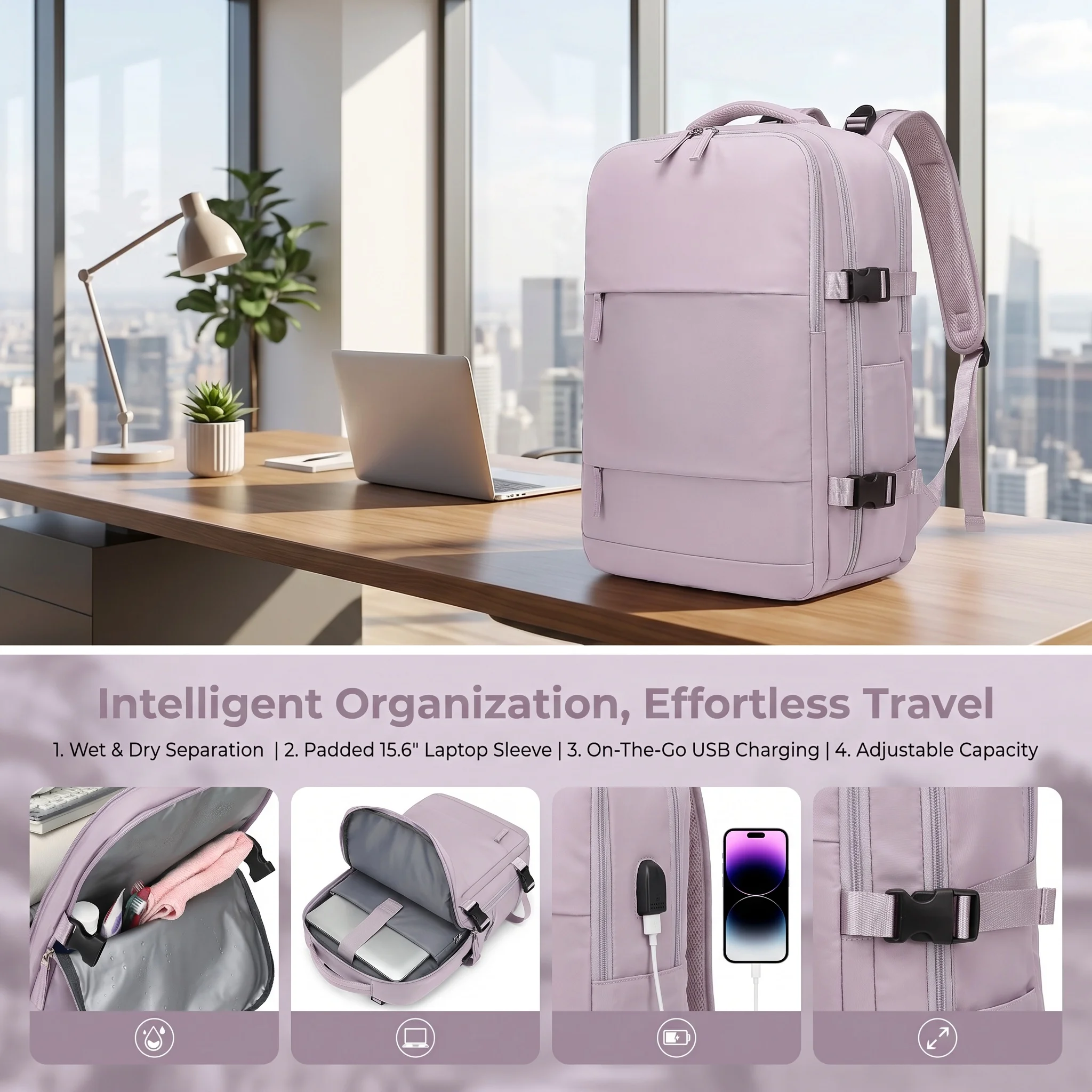 Casual Travel Backpack Women Business Fashion Backpack Women Bag Shoe Compartment Sport Outdoor Backpack Laptop Diaper Bag Women
