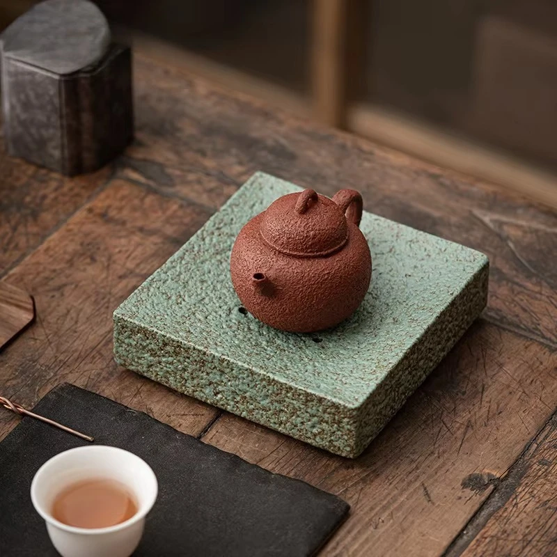 Soporte  rodamiento  olla cuadrado dorado japonés, almacenamiento  agua Retro, mesa  fermentación en seco, bandeja  té