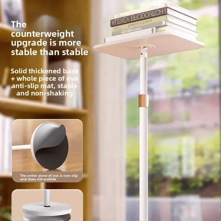

new Floor Reading Reading Painting Shelf Can Be Lifted and Lowered Multi-functional Bookshelf Solid Wood Book Holder