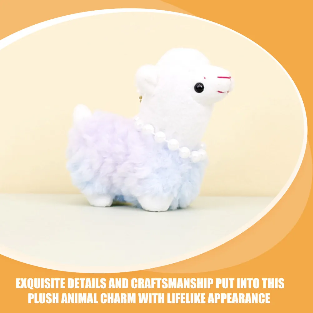 

2Pcs Alpaca Hanging Charm Soft Stuffed Animal Key Chain Pendant Backpack Schoolbag Decoration Lovely Rainbow Alpaca Accessory