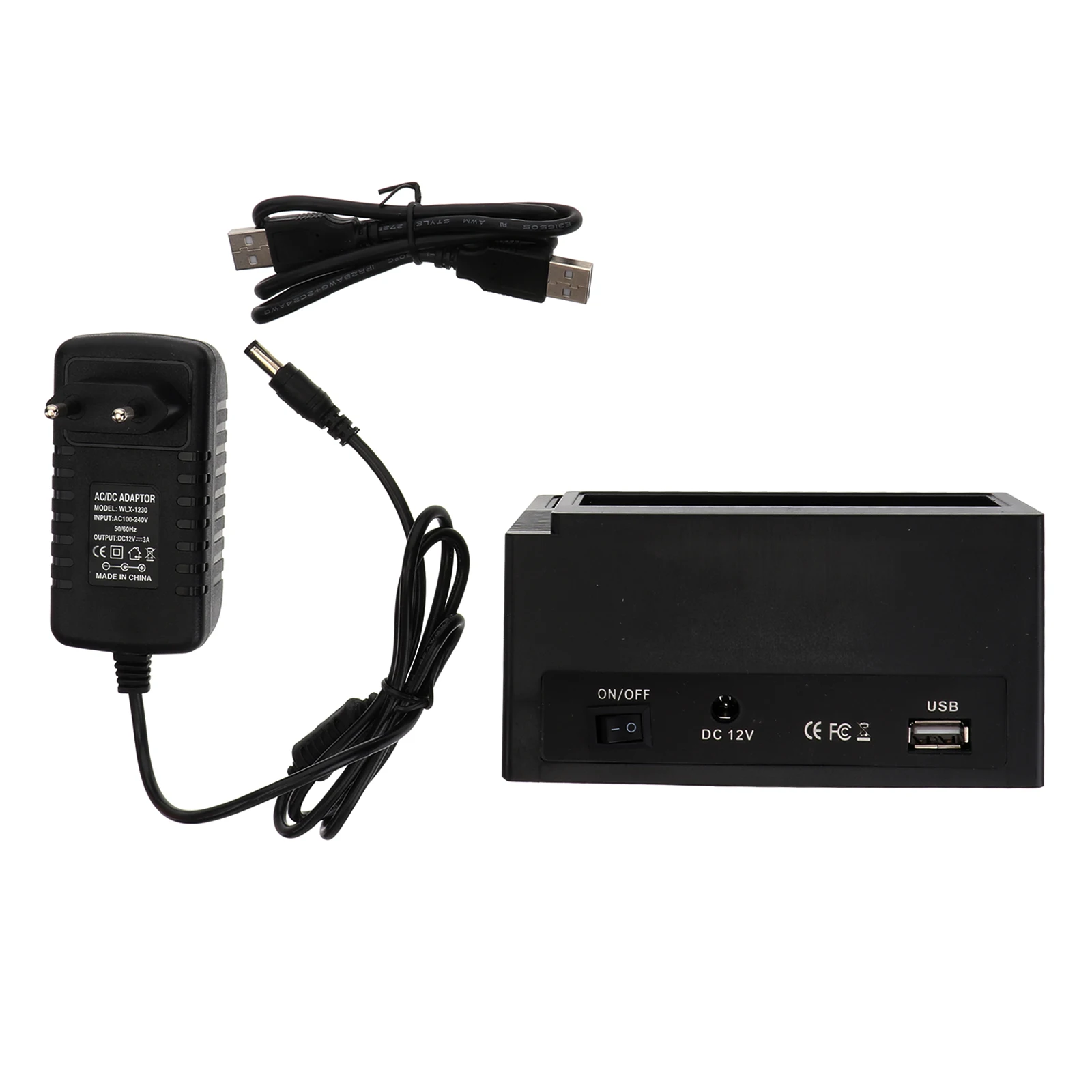 

Dual Hard Drive Docking Station USB2.0 Enclosure 3.5 Inch 2 Bay Portable External Disk Reader Base
