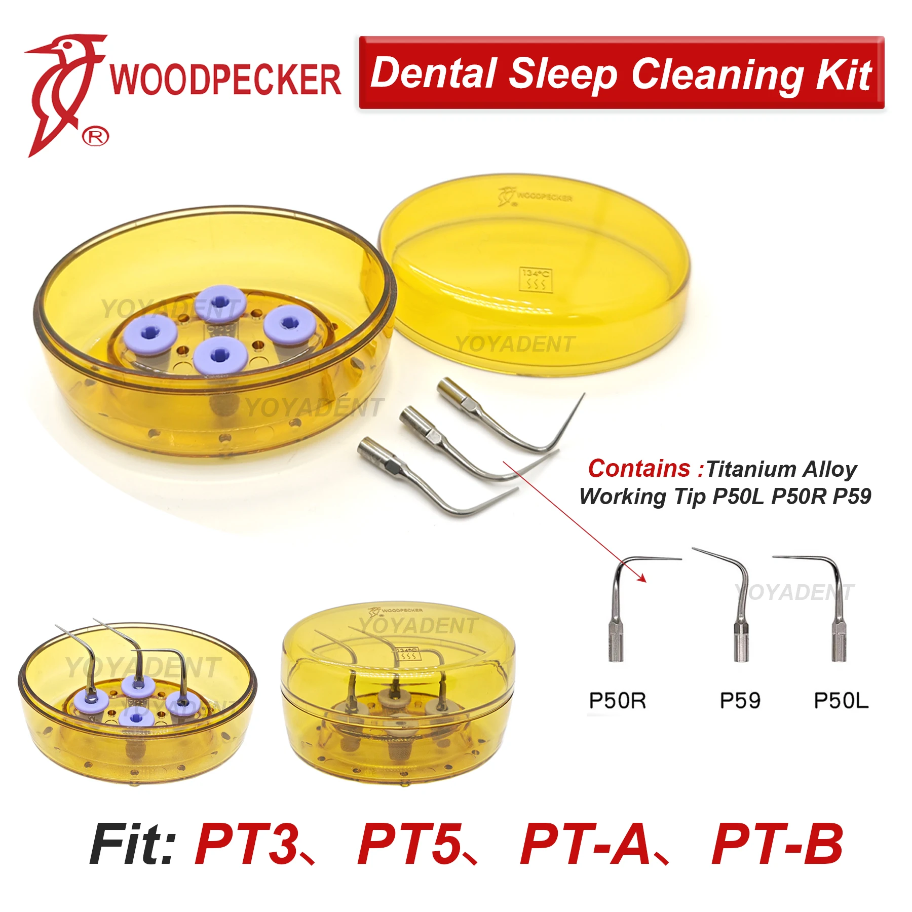 

Woodpecker Dental Sleep Cleaning Kit Titanium Alloy Working Tip P50L P50R P59
