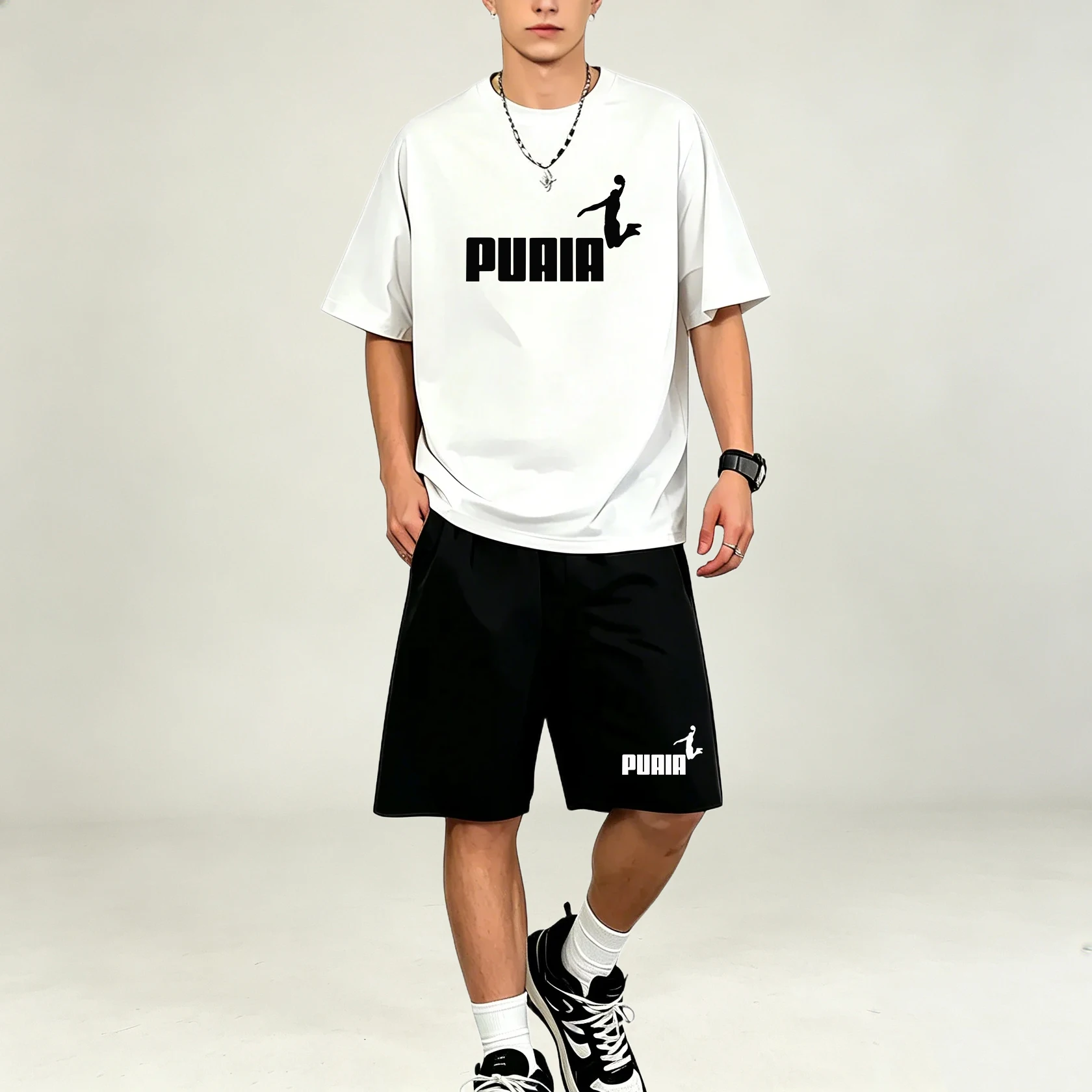 Men'S Accessories Pouch - Set Kaos Pria Musim Panas Cepat