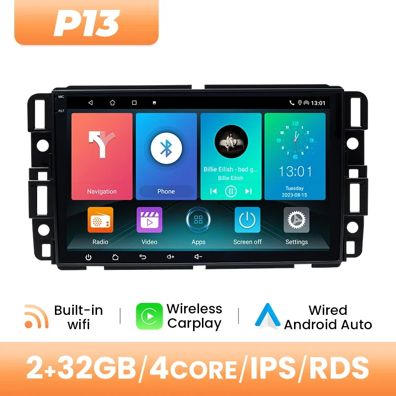 Android 14 Autoradio Voor Chevrolet Silverado GMC Sierra Impala Traverse Avalanche Express Yukon Acadia Savana Multimedia GPS