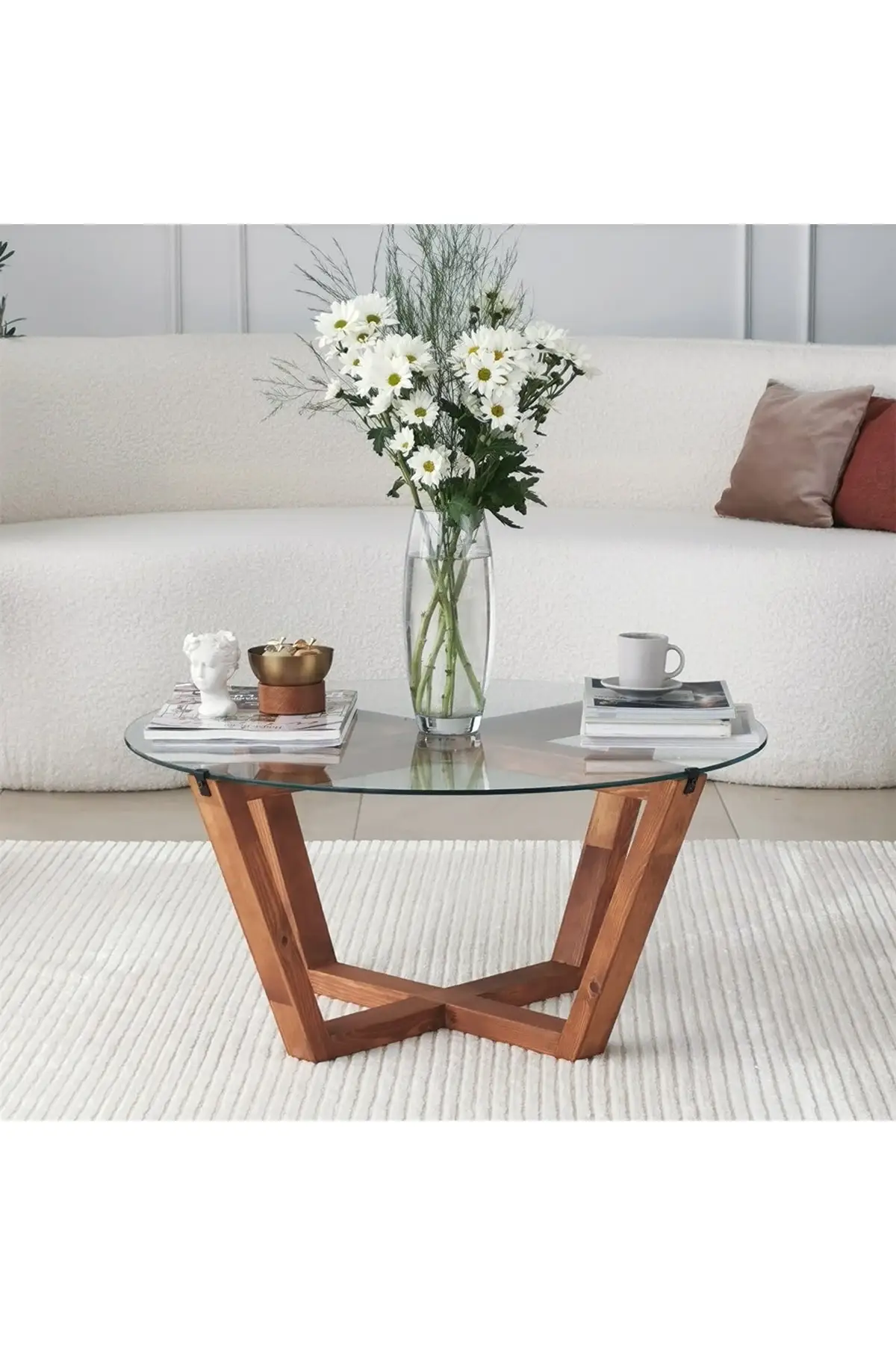 DOLBOVI - Lotus Glass Coffee Table Coffee Table