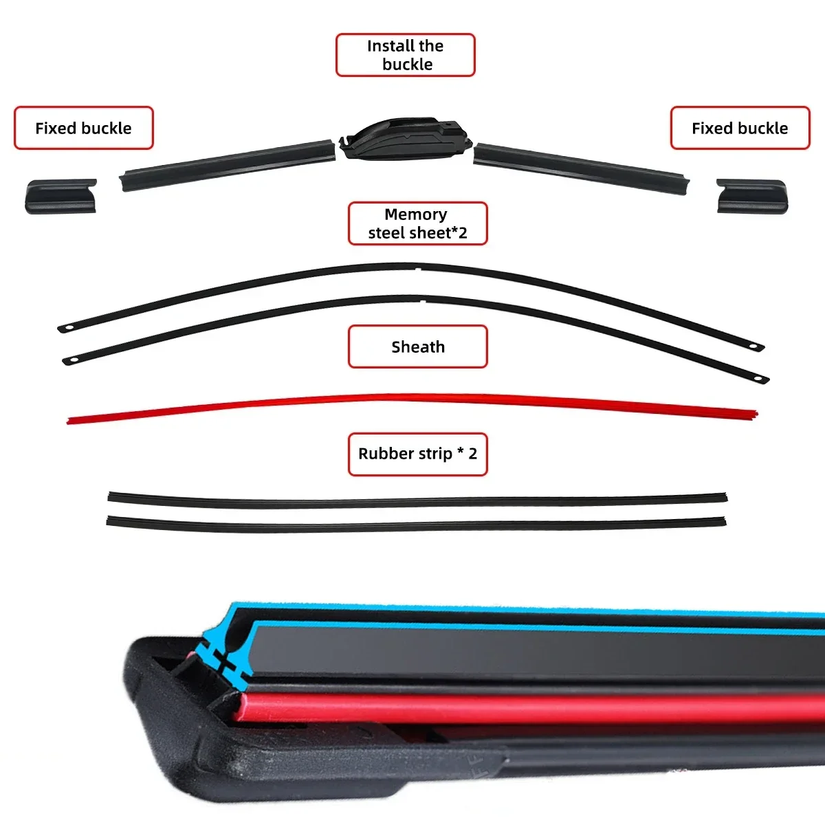 For NISSAN SYLPHY B16 B17 B18 2005-2024 Car Windshield Wiper Blade Front Windscreen Brushes Washer Window Cleaning Replacement