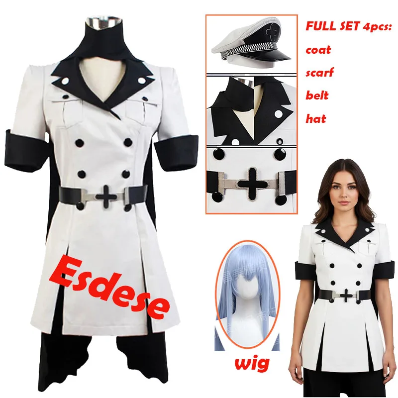 Костюм для косплея по аниме Akame ga KILL: парик, шляпа, платье, носки, тренч, сексуальная униформа, полный комплект для женщин, для ролевых игр и вечеринок.