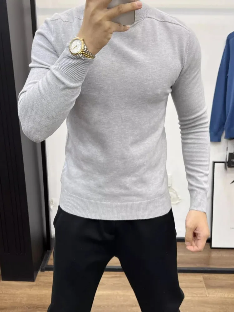 Maglione classico da uomo autunno inverno con collo a lupetto slim fit top manica lunga uomo d'affari casual lavoro pullover lavorato a maglia maglioni colori