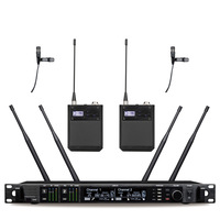 OEM Professional True Diversity Handheld Lavalier Wireless Microphone UHF Handset Mic with Aluminium Alloy Material