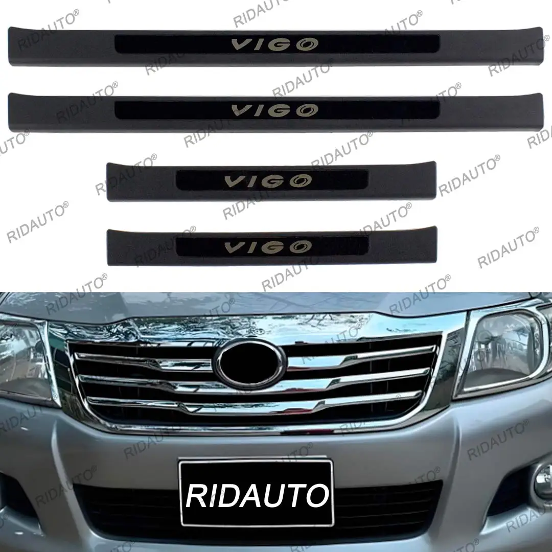 عتبة قطاع الباب قطاع لتويوتا هايلكس فيجو 2008-2014 اكسسوارات السيارات عتبة الباب لوحة بالية حامي غطاء دواسة الكسوة