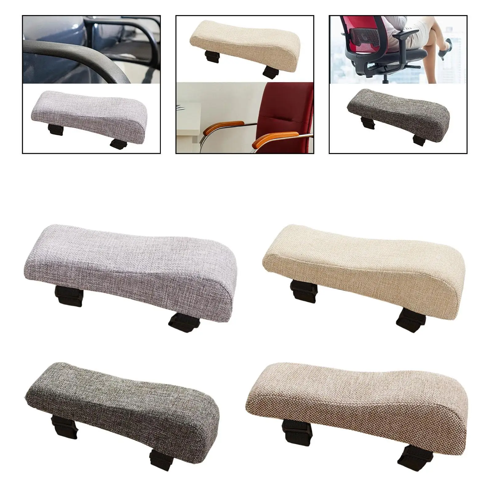 

Office Chair Armrest Pad Ergonomic Sponge Padding Nonslip Elbow Mat for Computer Recliner Chair