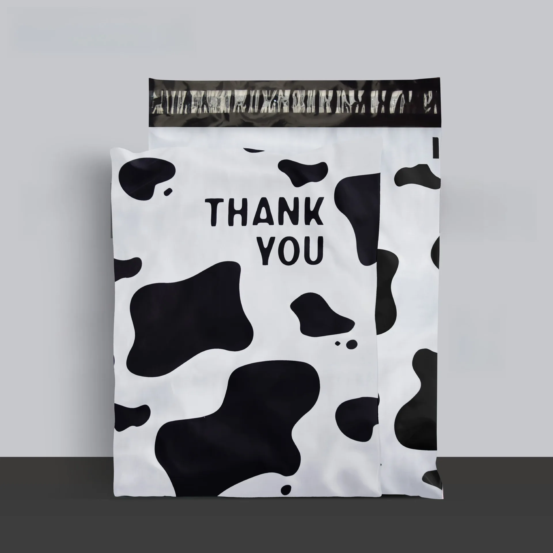 

Cow Print Poly Mailers , Thank You Shipping Bags, Self Sealing Waterproof Packaging Envelopes for Boutique, Clothing, Cosmetics