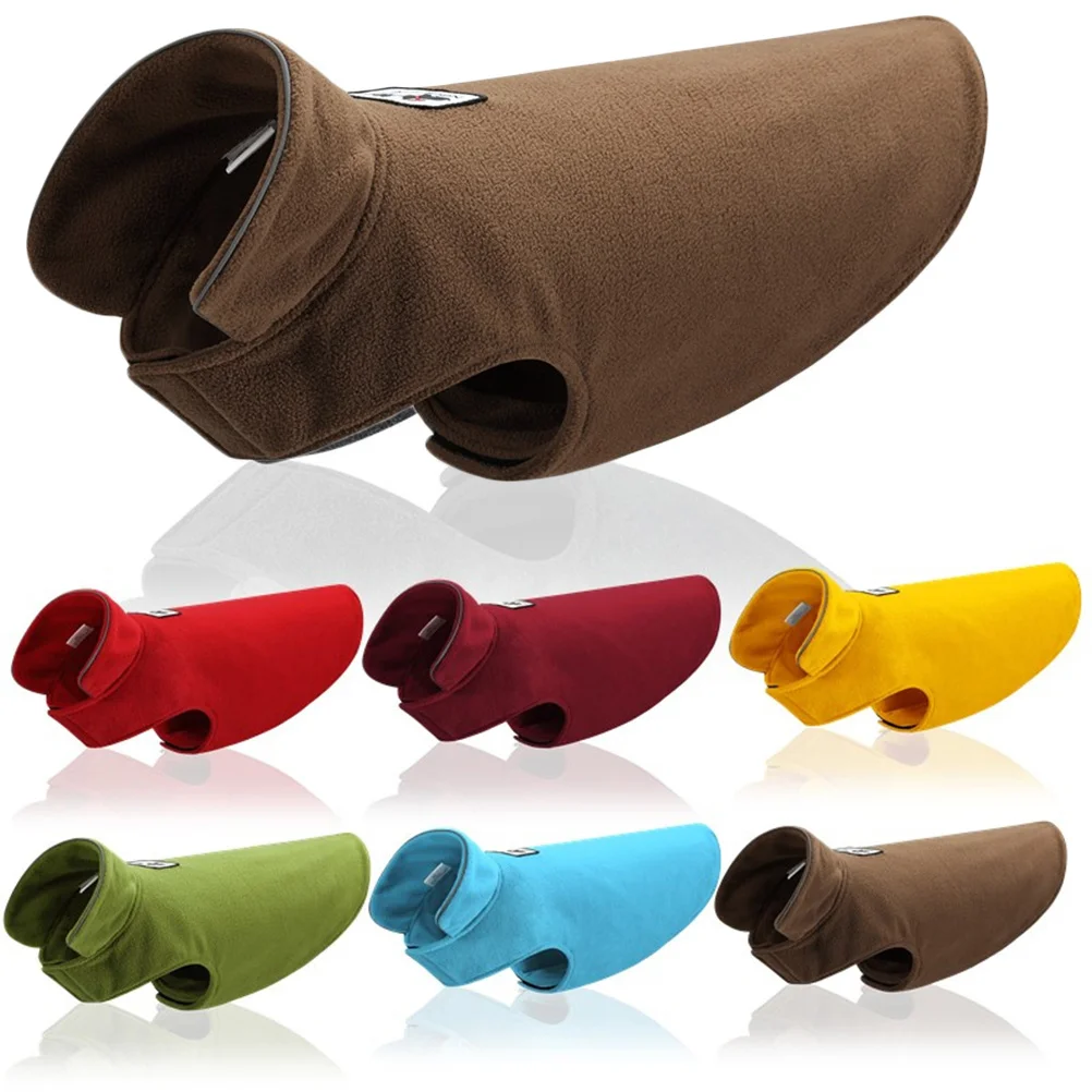 

Dog Waistcoat For Pet Puppy Reversible Polar Fleece Warm Vest Light Tan Durable Comfortable For Walking Sleeping Party