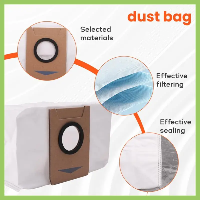 

For ECOVACS DEEBOT X1 OMNI/TURBO Robot Vacuum Cleaner Accessories Dust Bag Eco Bags Replacement Parts