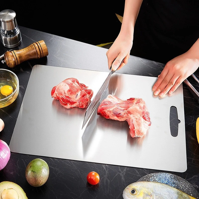 

Food Grade Pure Titanium Chopper Boards Antibacterial Odorless Non-Stick Cutting Board Restaurant Kitchens Accessories