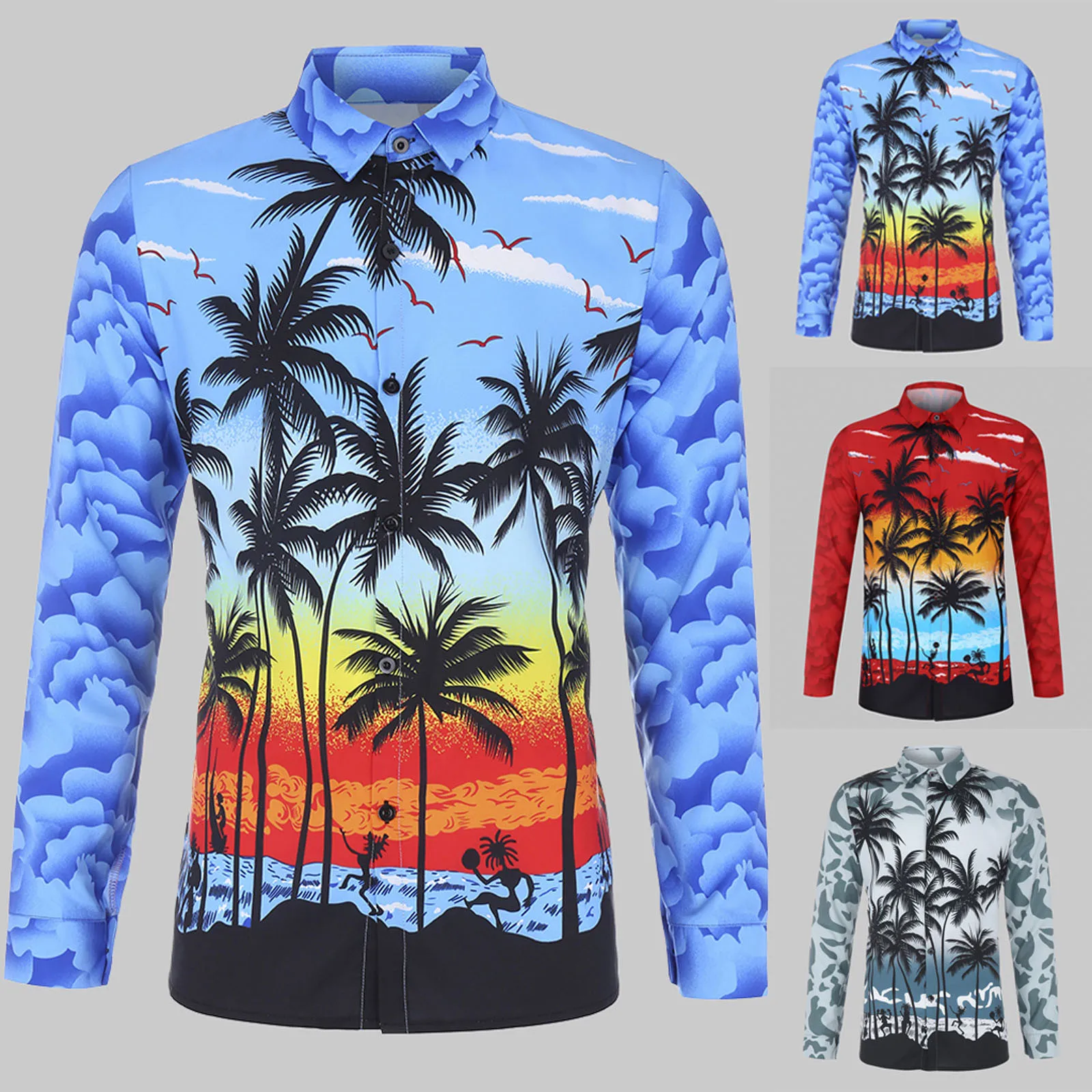 

Men Shirts Slim Print Daily Stylish Top Shirt Men's Clothes Holiday
