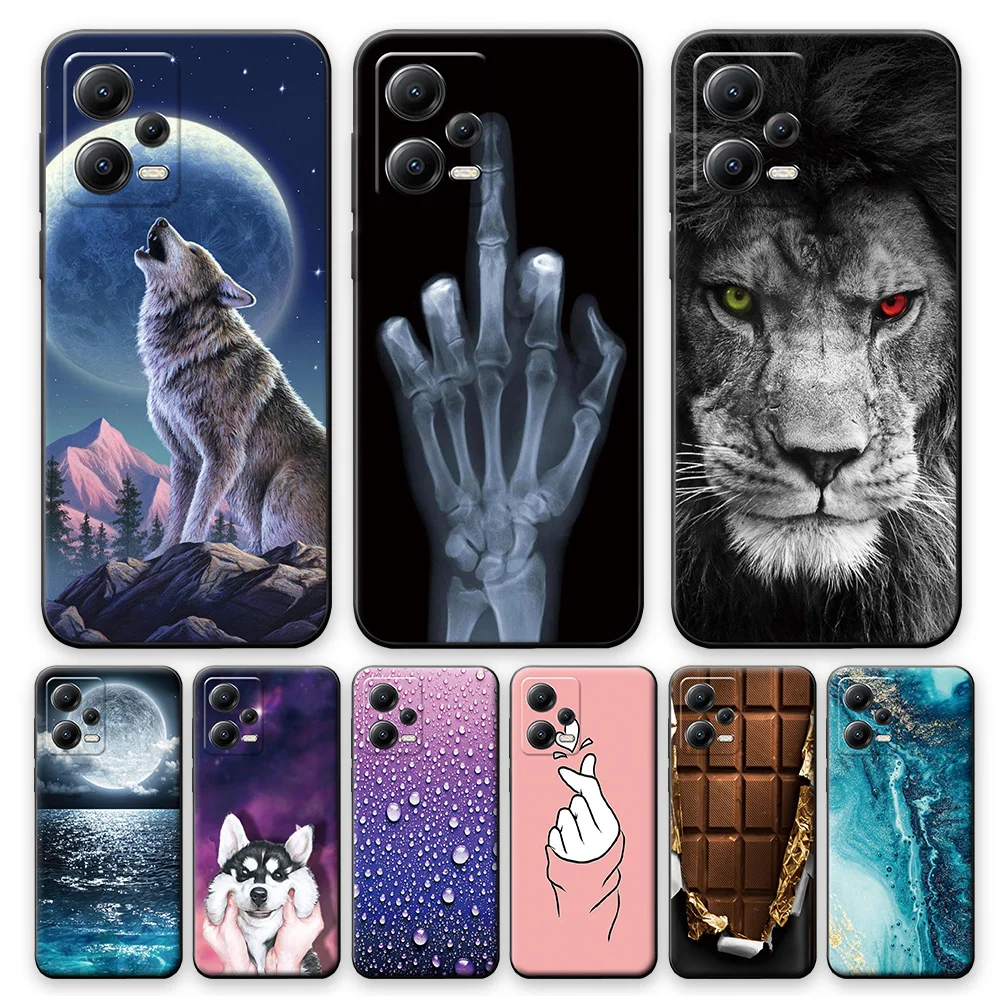 For Xiaomi Poco X5 5G Case POCOX5 X5Pro Cool Phone Cover Silicone Case For Xiaomi Poco X5 Pro Animals Back Bumper Matte Fundas