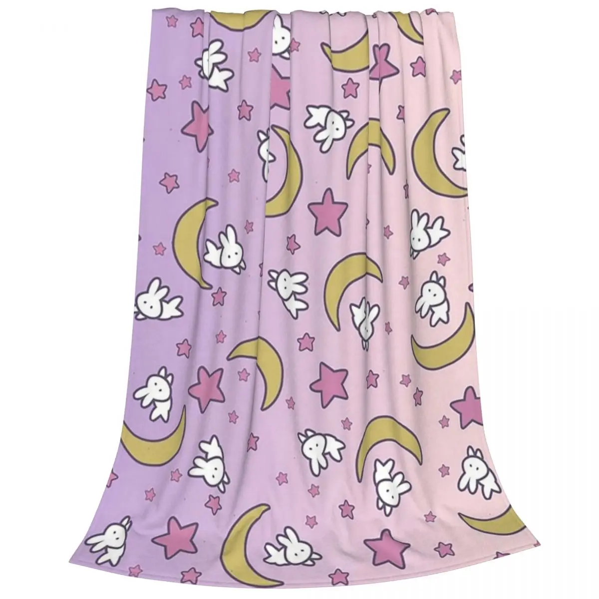 Sailor Moon - Usagi's Print Moon Bunny Blanket Blanket Fleece Super Soft Sofa Throw Blankets For Home Office Throws Bedspread