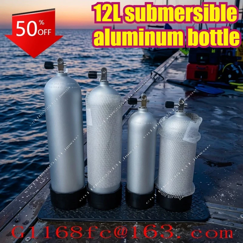 12L Diving Aluminum Bottle, Aluminum Alloy Diving Bottle, Imported Bottle Head Valve, Gas Cylinder, Scuba  (Empty Bottle)