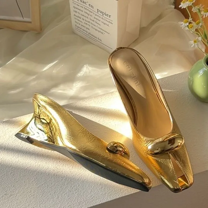 2026 Silver Slope Heel Peep Top Sandals Fashion Open Toe Slippers Banquet Party Woman Shoes 35-42 Urban Beauty Sandals