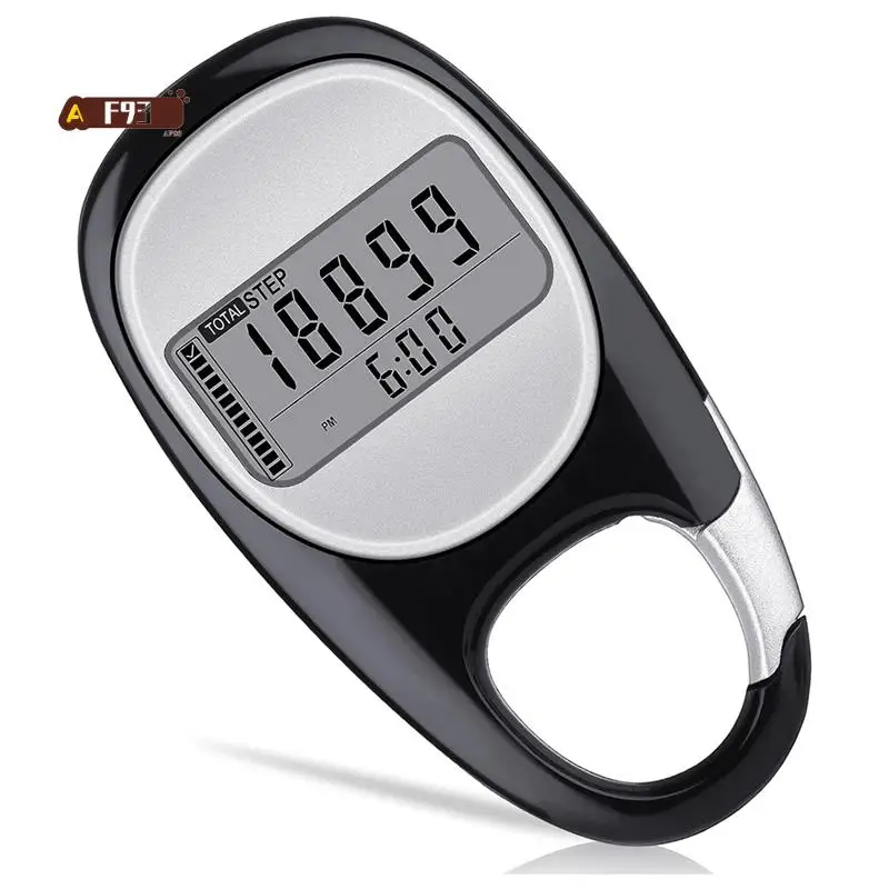 AF93-3D Pedometer For Walking Steps And Miles, Portable Step Counter For Walking With Distance