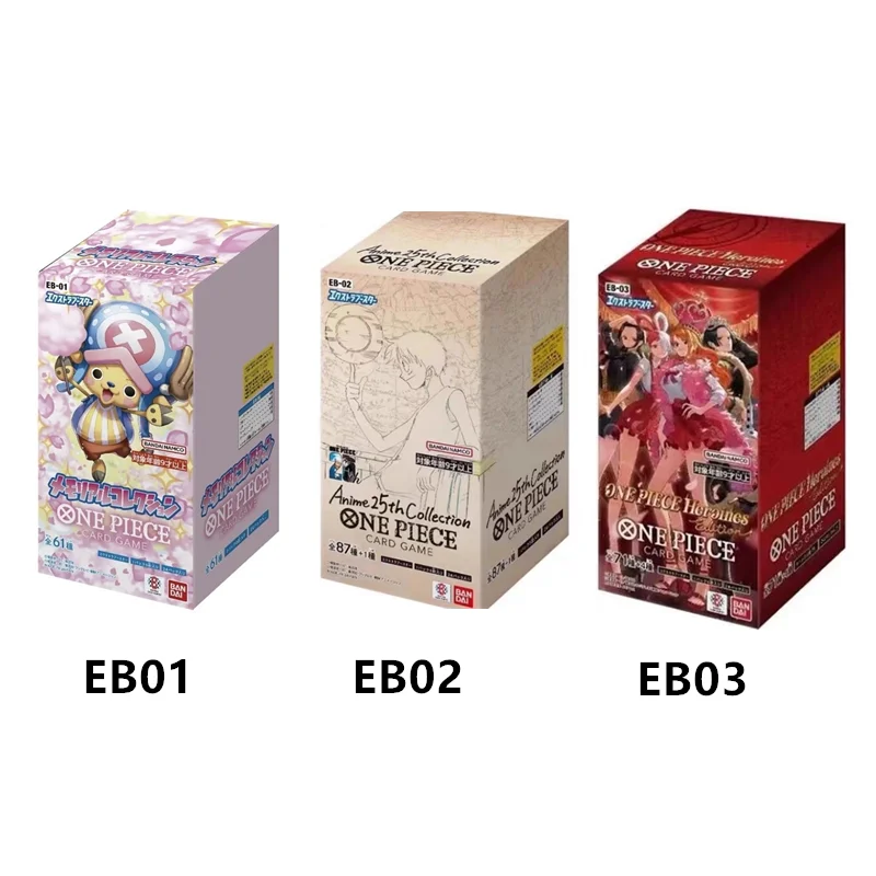 Bandai Anime Booster Box One Piece EB01 EB02 PRB03 Complete Collection Card Series Tcg Toy Holiday Gifts Halloween Birthday Gift