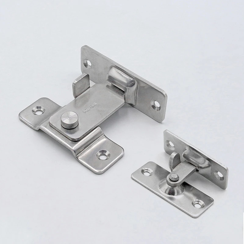 90 Degree Stainless Steel Door Latch Right Angle Sliding Bending Lock