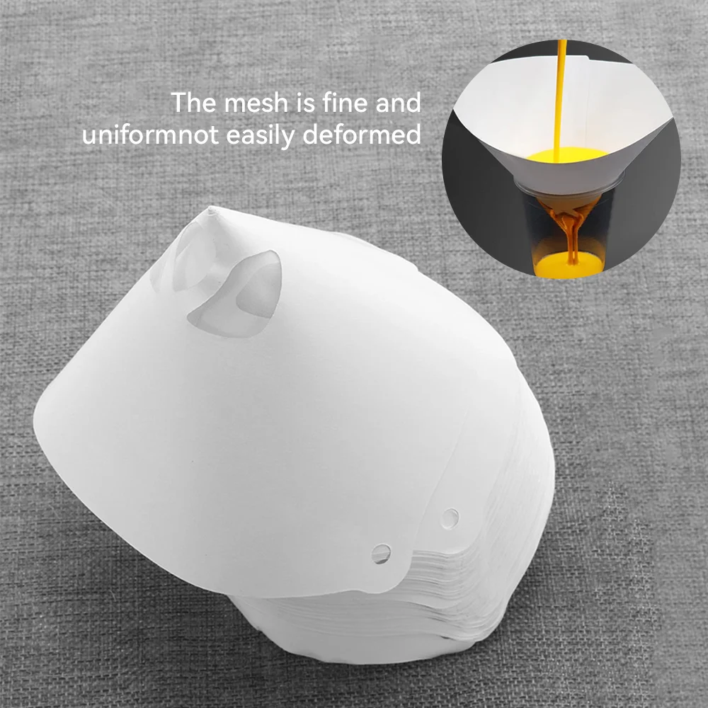 10/20/50/100Pcs Disposable Car Paint Spray Mesh Paper Filter Purifying Straining Funnel Paint Filter Conical Nylon Paper Funnel