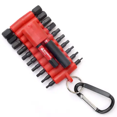 22Pcs Electric Hexagon Bit Set (Metric & Imperial) With Organizer Sleeve Portable 1Pc Bit Holder Anti-slip Tool Accessories