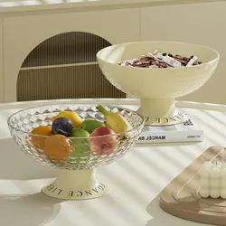 UFORU Light Luxury  Fruit Dish,Home Living Room Coffee Table Candy Snack Tray organizer storage