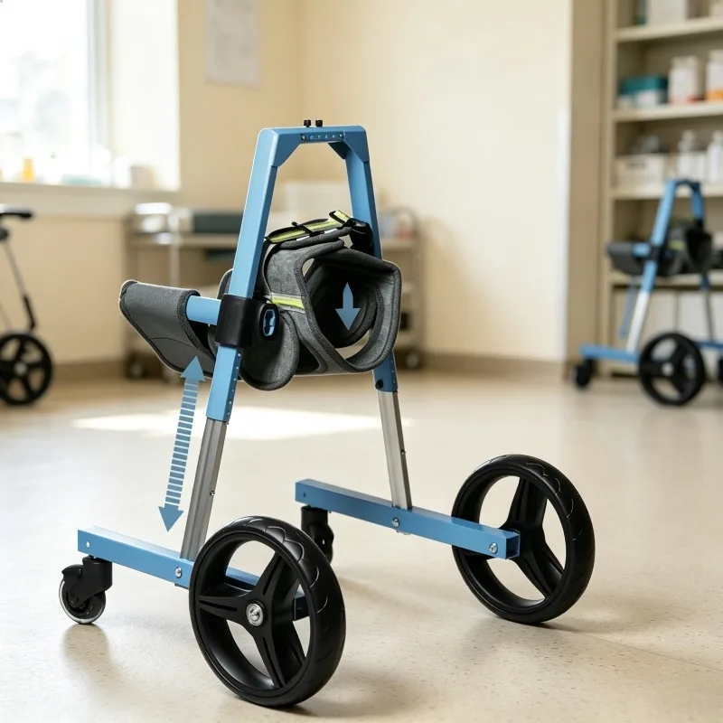 Forelimb Dog Wheelchair Portable Dogs Support Assist Walker Training Rehabilitation Pet Wheelchairs Adjustable Height Vehicle