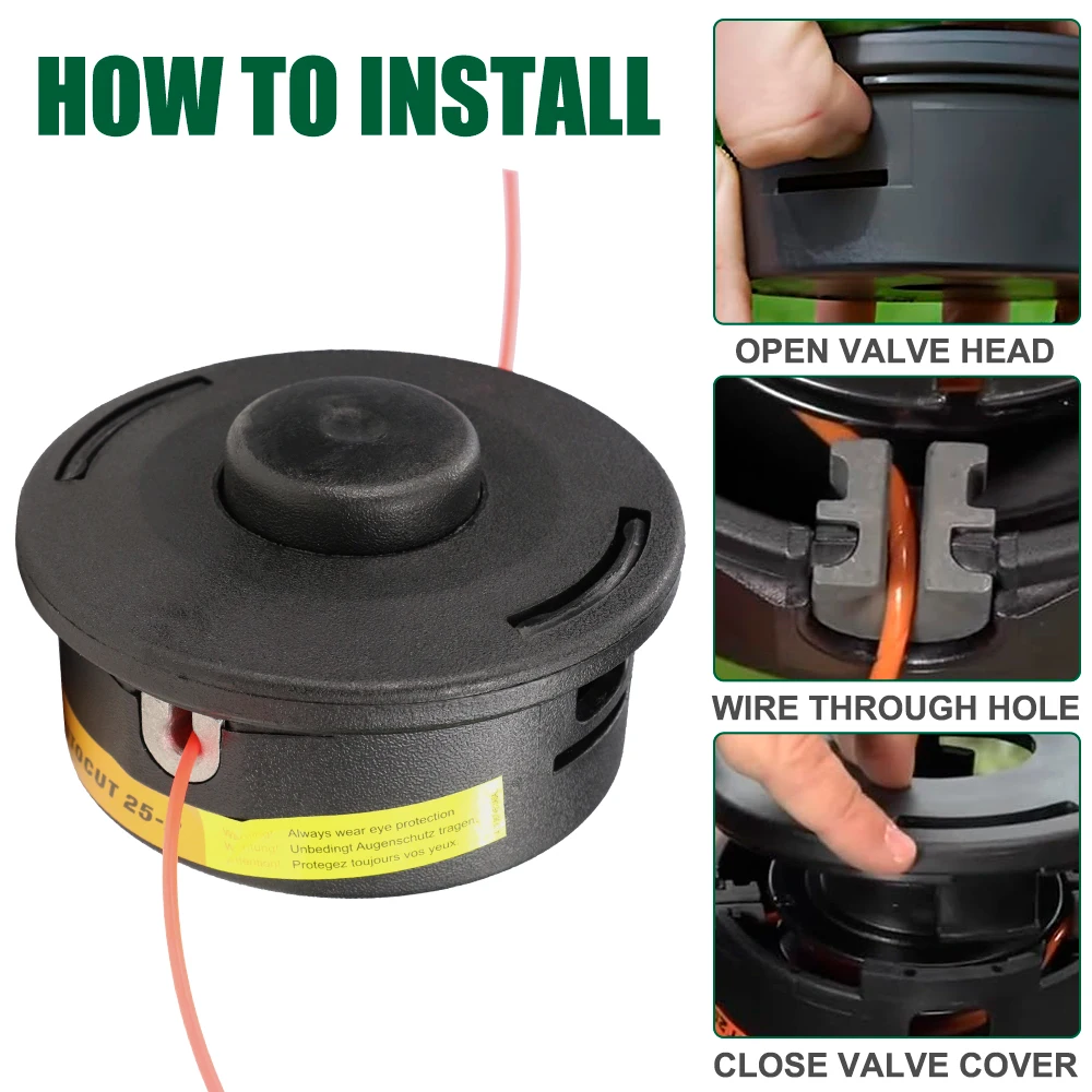 رأس ماكينة تشذيب عشب XCAN ، 1.0lhf Autocut 25-2 مناسب لـ Stihl FS80 FS85 FS81 FS86 FS87 FS100 FS106 FS108 ، ماكينة تشذيب رأس القاطع ، فرشاة 1 DIY