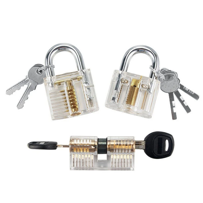 A21I-Transparent Lock Padlock Transparent Display Lock Crystal Lock