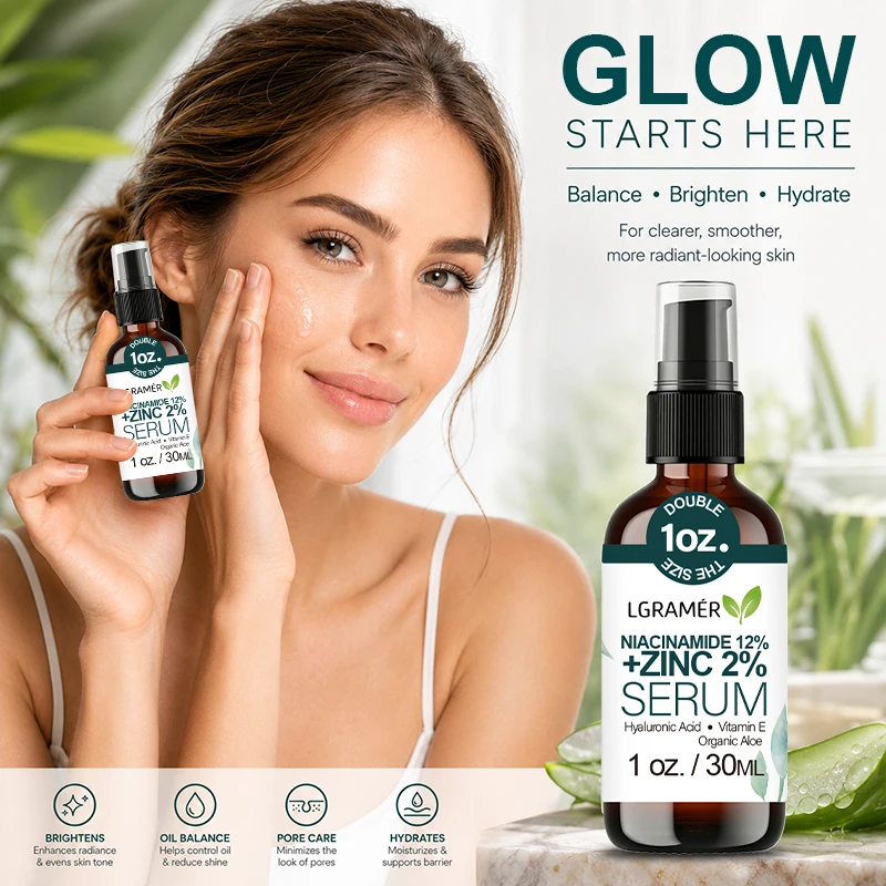 12% Niacinamide & 2% Zinc Complex Facial Serum Improve Uneven Skin Tone Reduce Blemishes Hydration Face Daily Skin Care Essence