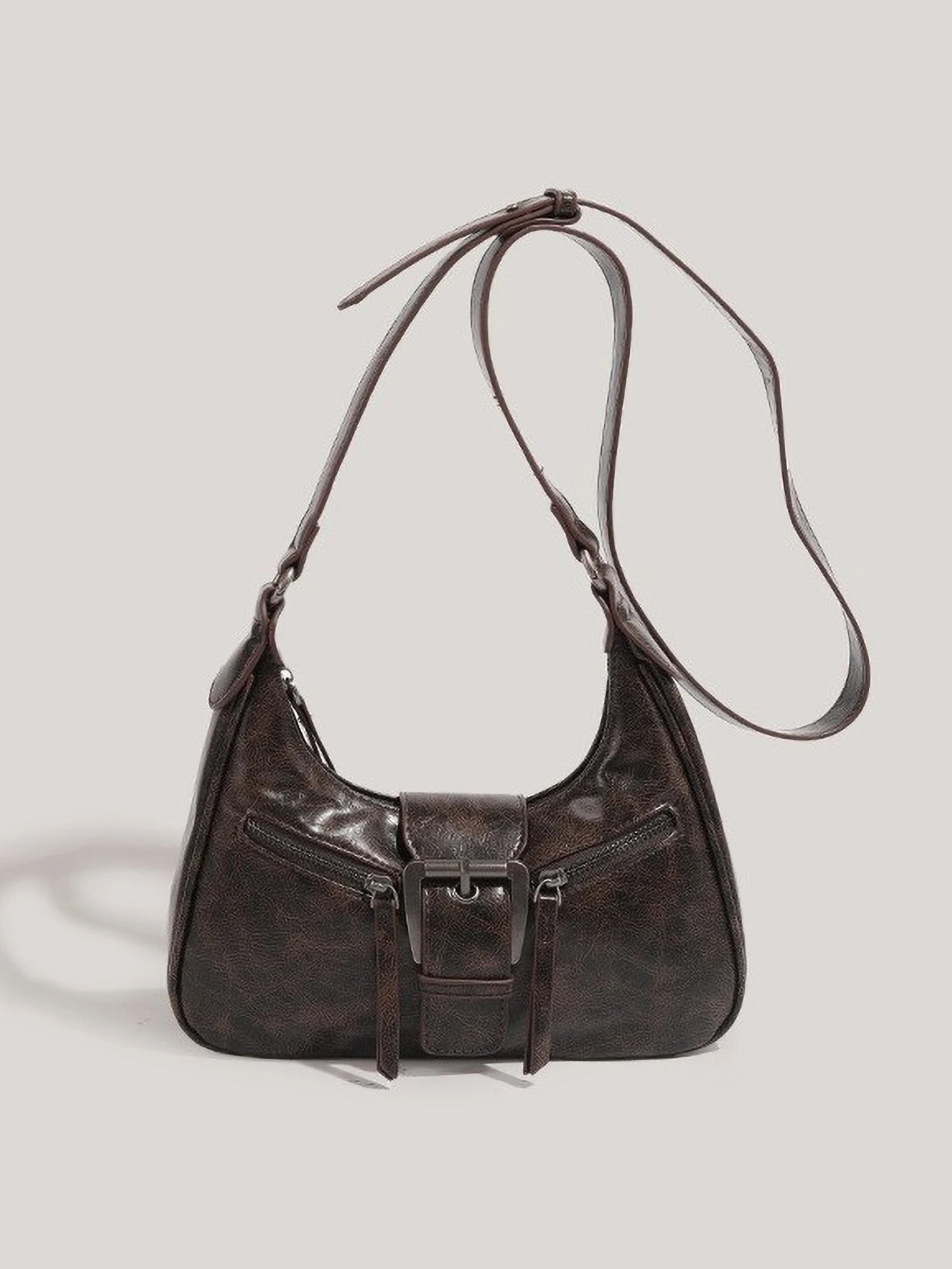 

Retro casual baggy commuting versatile shoulder bag, women's fashionable armpit bag