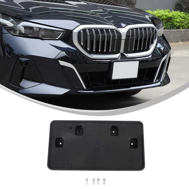 

For BMW 5 Series G60 2024-2025 Automotive Front License Plate Holder (US version) ABS Black Automotive Replacement Accessories
